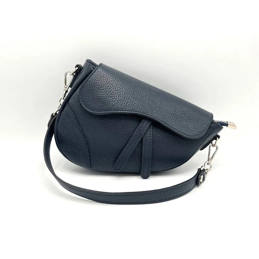 Асиметрична чанта от естествена кожа