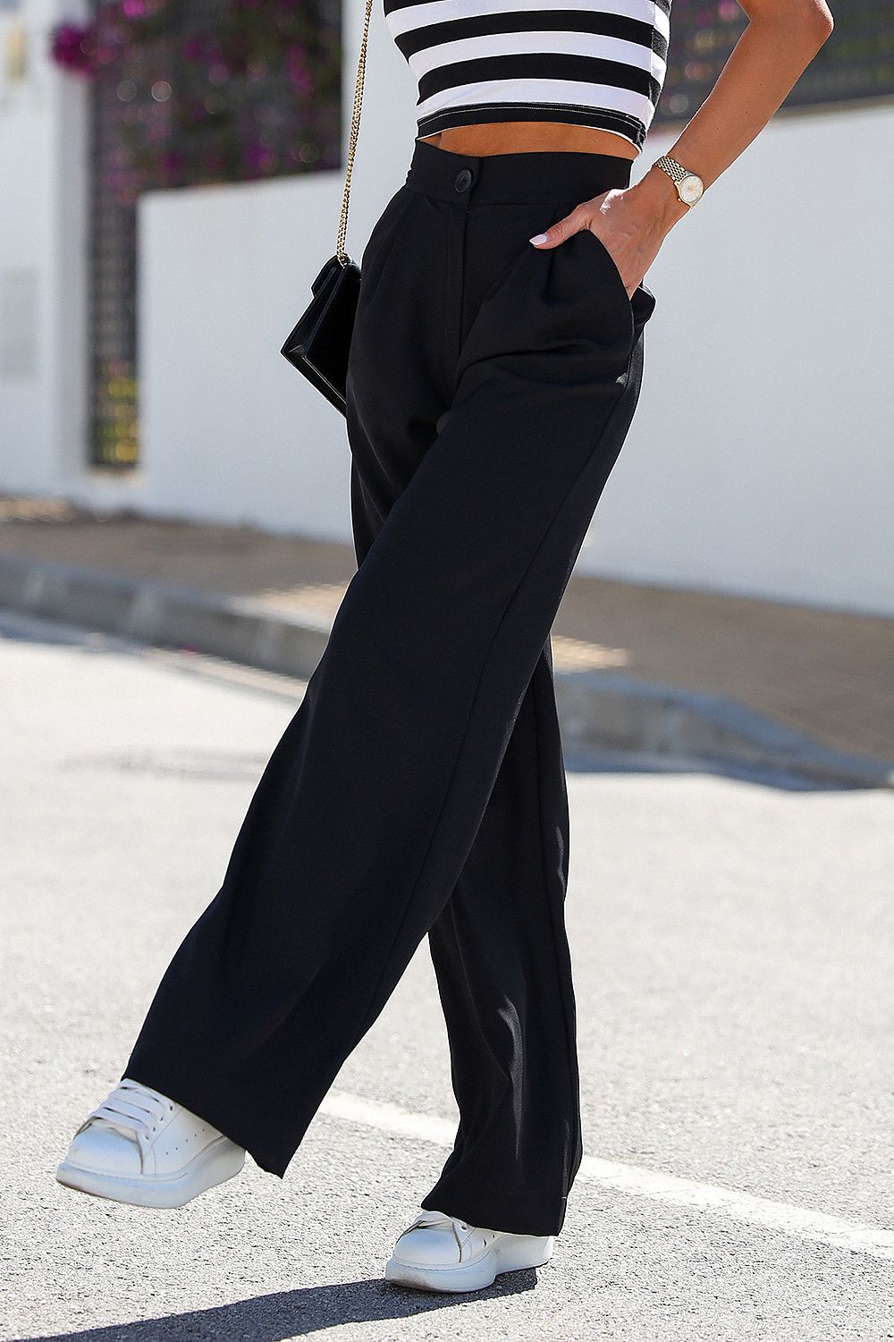 Bahari straight elegant high-waisted trousers