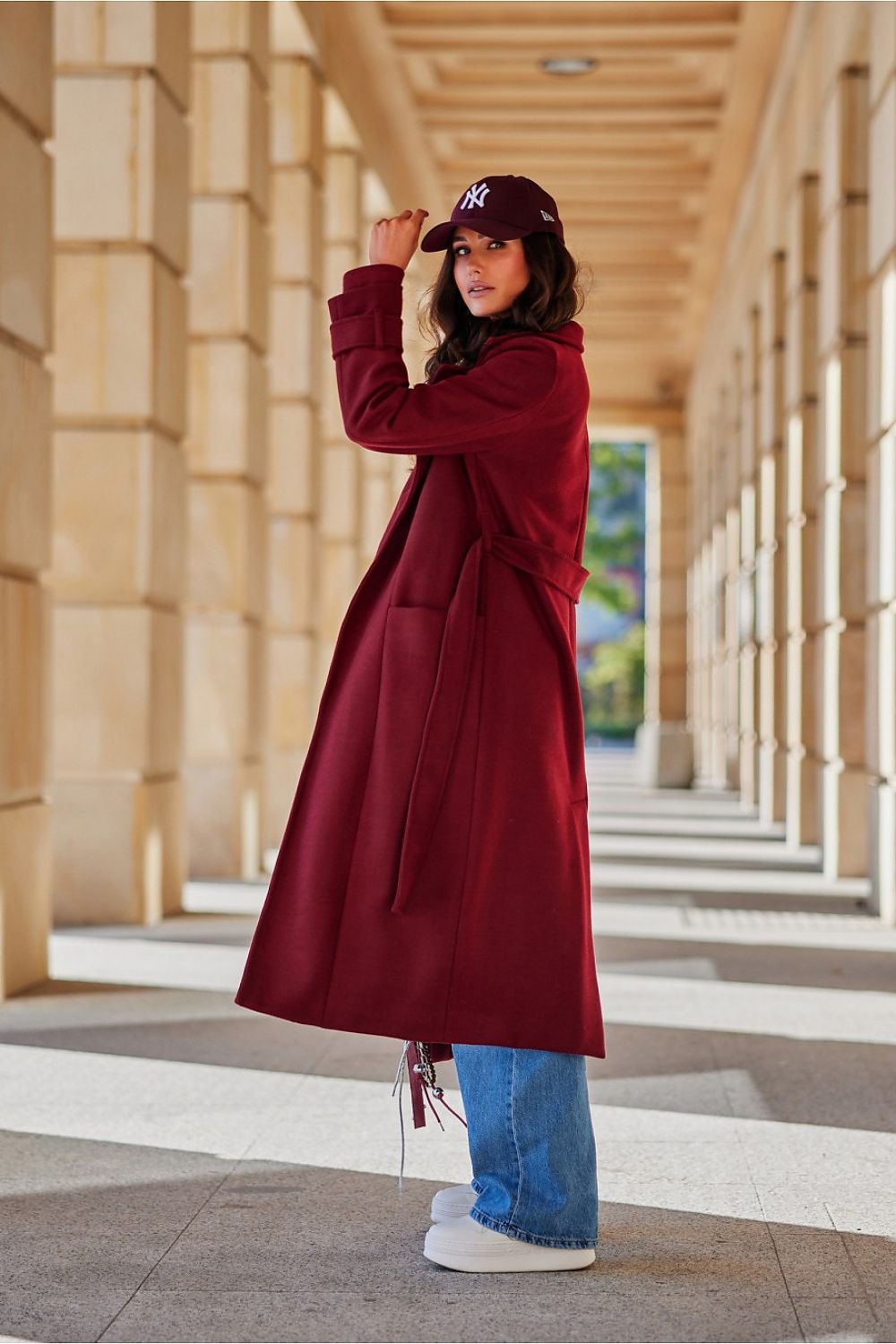 Long suede coat