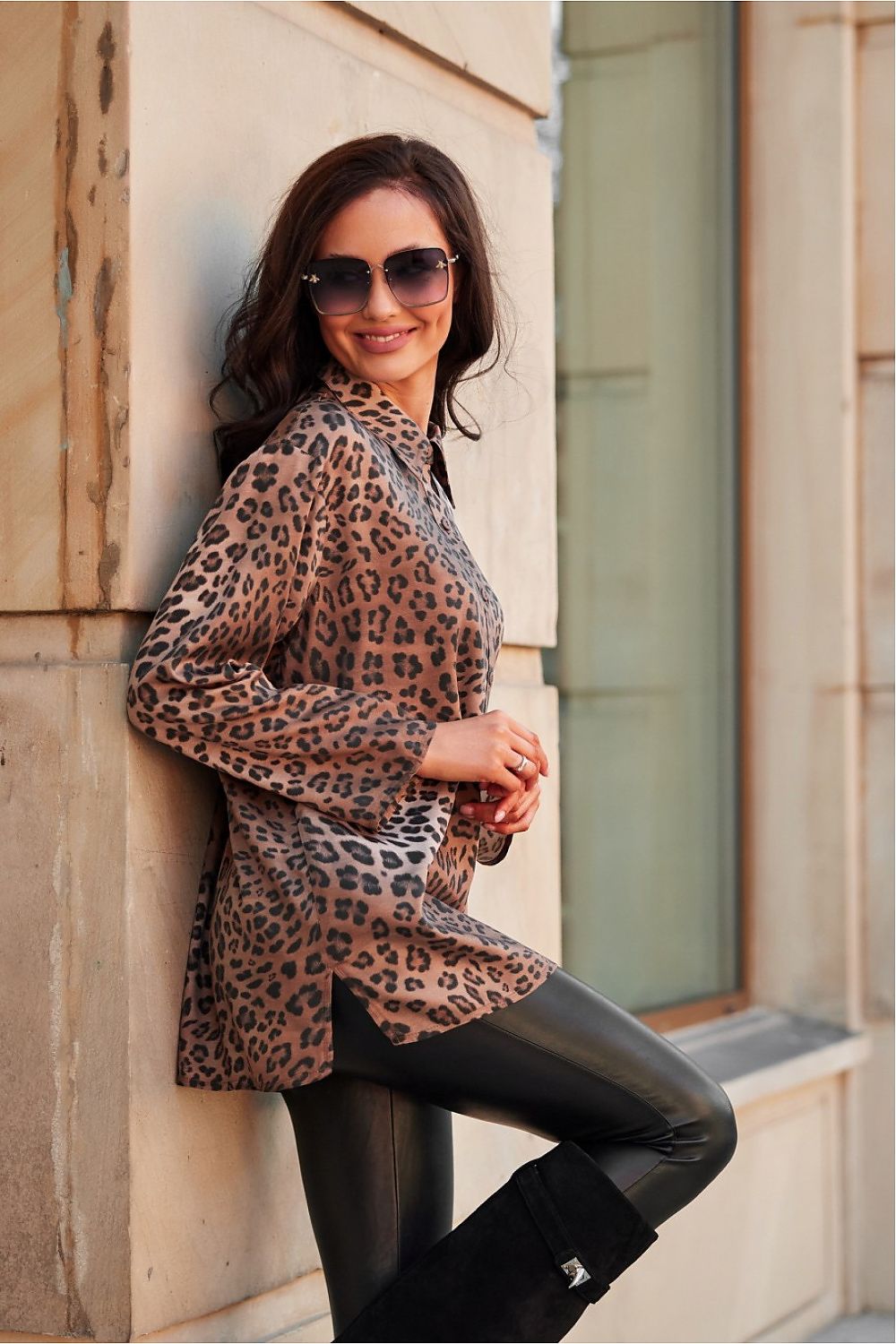 Πουκάμισο με animal print Larisa