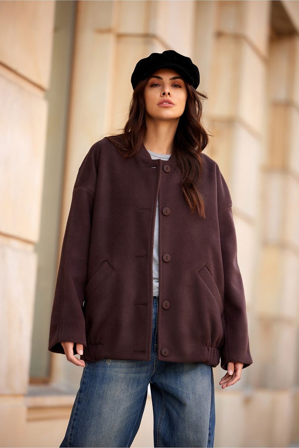 Short brown coat Clea