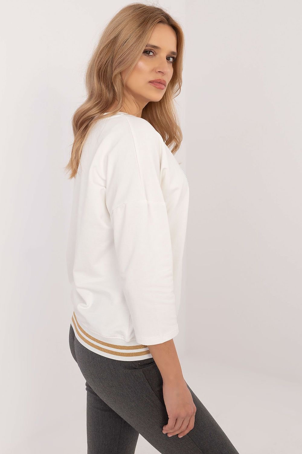 White long-sleeved blouse