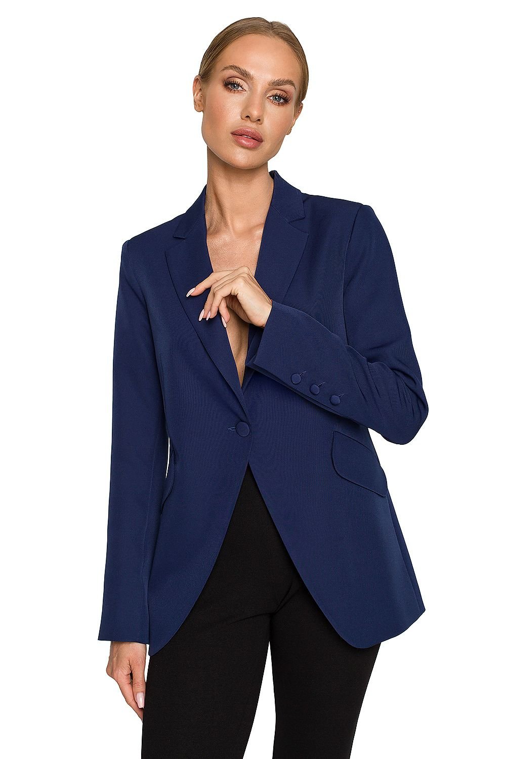 Fitted jacket in dark blue